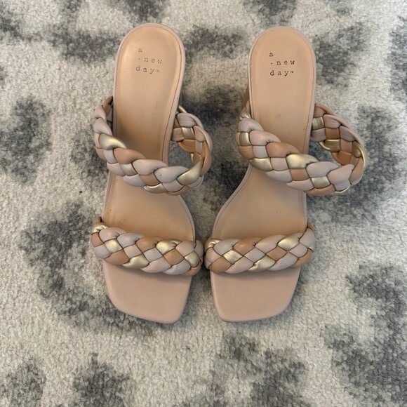 A New Day Braided Heel Sandals - Picture 1 of 5